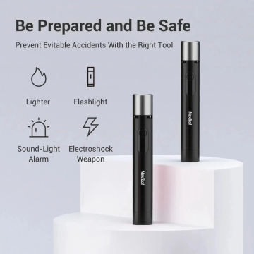 Rechargeable Flameless Electric Lighter with Flashlight - Safety Self-Defense for Women