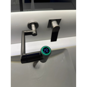 Meiyani Digital Display Gun Gray Concealed Basin Faucet
