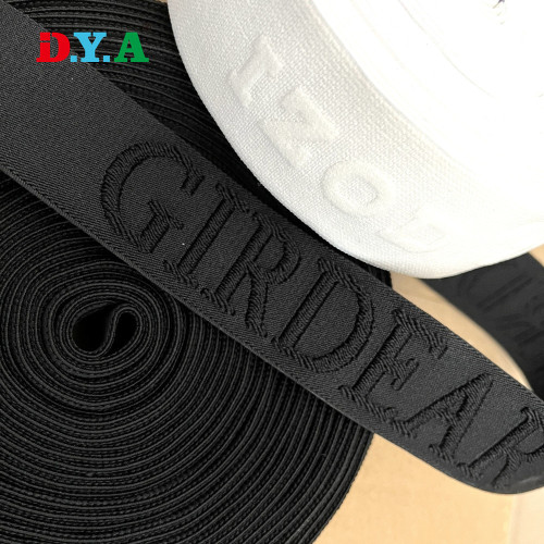 Hiệu ứng dập nổi màu đen và trắng Jacquard Band