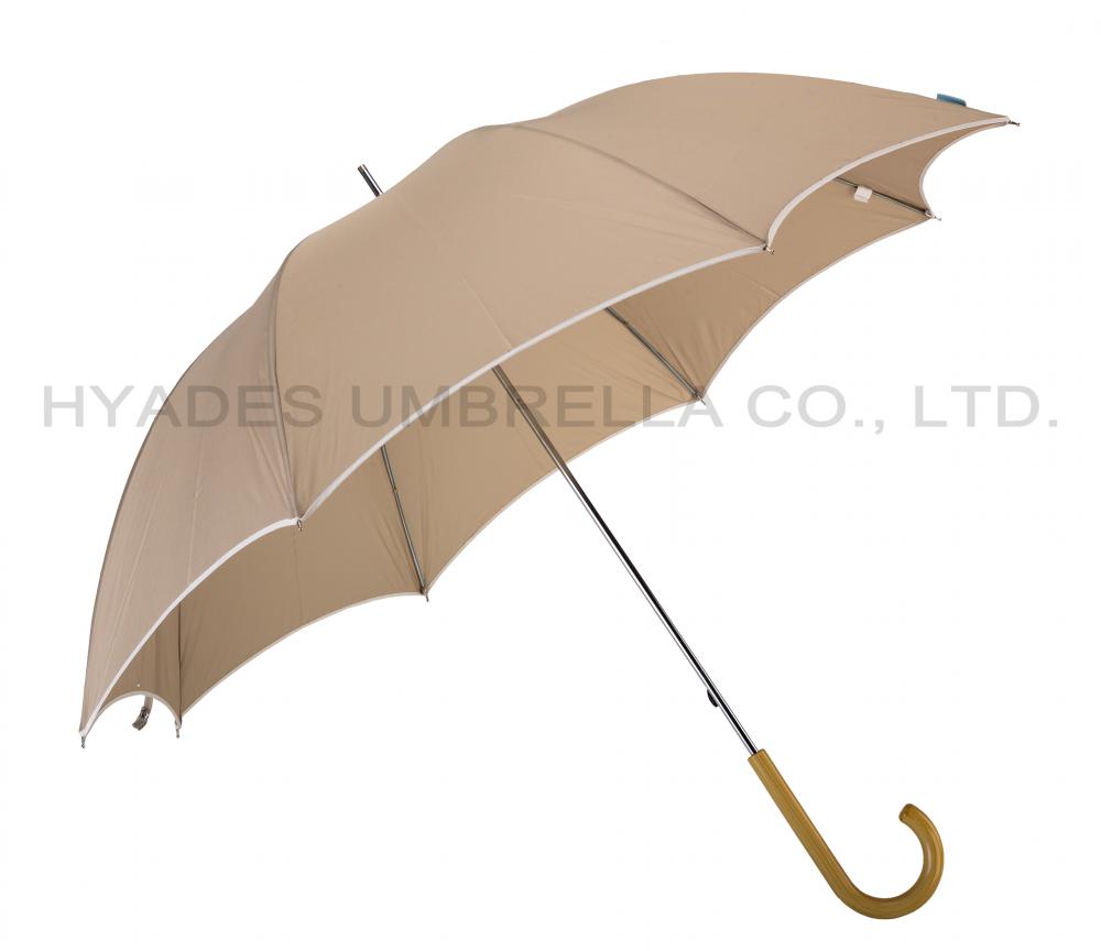 Parapluie droit ouvert pour femme, couleur unie