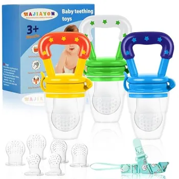 BPA-Free Silicone Baby Pacifiers and Nibblers for Fruits, 0-12 Months, 100pcs