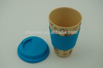100% natural bamboo cup,Bamboo Fiber to-go Coffee Cup with FDA and LFGB certificate