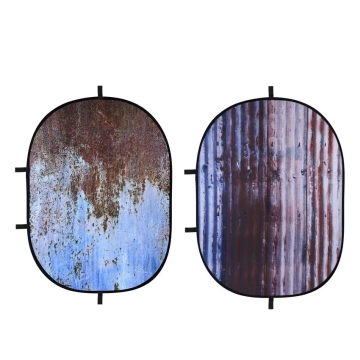 Rusty Iron Sheet Collapsible Pattern Background Plate - 150*200CM