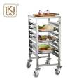 Pizza bread plate trolley, bakery cooling rack trolley