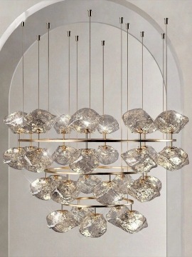 Glassato di vetro decorativo vetri personalizzato lampadario moderno