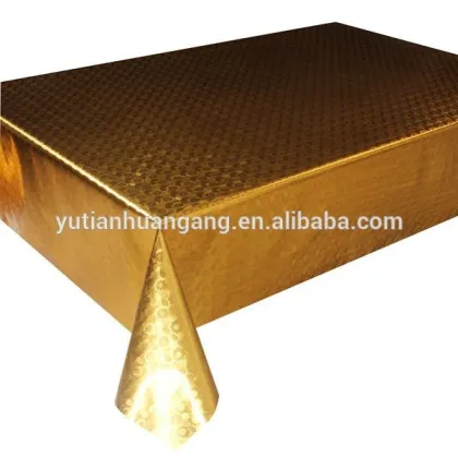 Double sides Golden pvc Table Cloth
