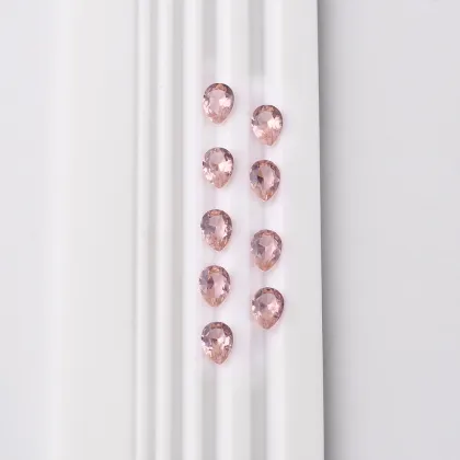 Pear Cut Craving Surface Gemstones Pink Morgan