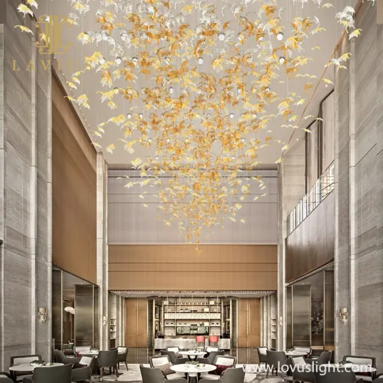 Luxury hotel custom chandelier 2022 new golden hotel chandelier