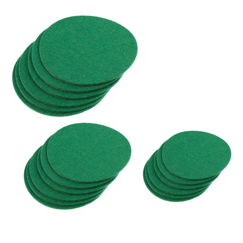 Air Hockey Table Pushers Felt Pads Set Of 6 Green 3 Sizes Air Hockey