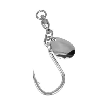 NEW BKK 8062 5X Single Hooks 1# 1/0 2/0 3/0 4/0 High Carbon Swivel for Saltwater Jigging