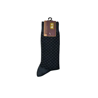 cotton classic checked crew men' socks(midclaf socks)