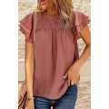 Short Sleeve Tops Women Blouse Shirt Chiffon bilayer