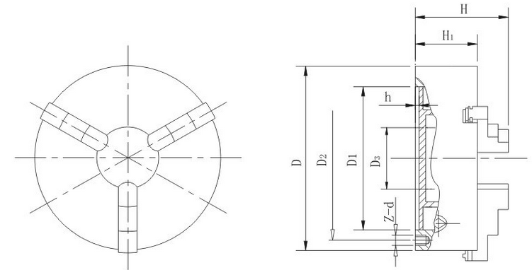 China 3 Jaw Self-Centering Lathe Chucks