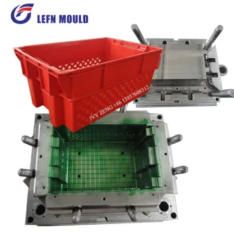 Plastic Fruit crate with lid/cover mould