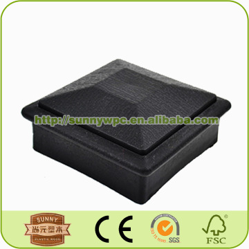 Post railing square plastic end caps for wood plastic material