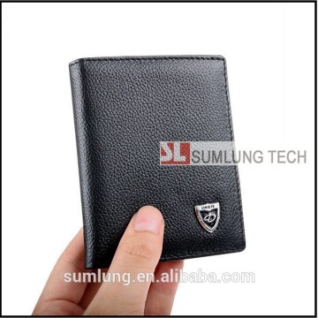 RFID blocker Cow Genuine Leather wallet PROTECTS your Credit Card from unauthorized scanning