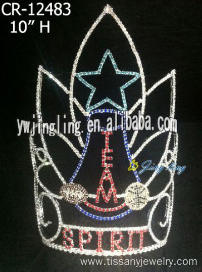 Hot Rhinestone Shine Star Patriotic Crown For Pageant