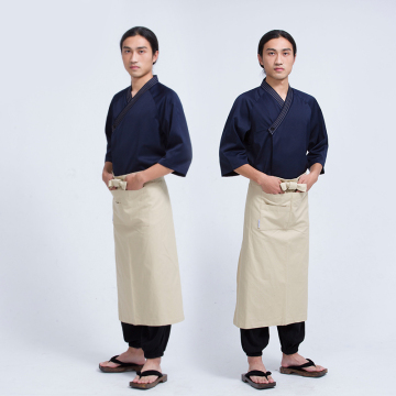 Cook's uniform izakaya Fukuya Teppanyaki traditional chef uniform 100% Cotton pattern