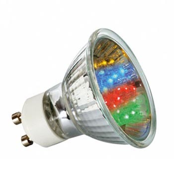 GU10 1W LED RGB red / green / blue color spot bulb