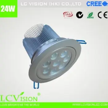 LED lighting / 24W CREE LED Down light / Dimming / Adjustable / 950 lm