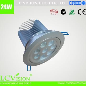 LED lighting / 24W CREE LED Down light / Dimming / Adjustable / 950 lm