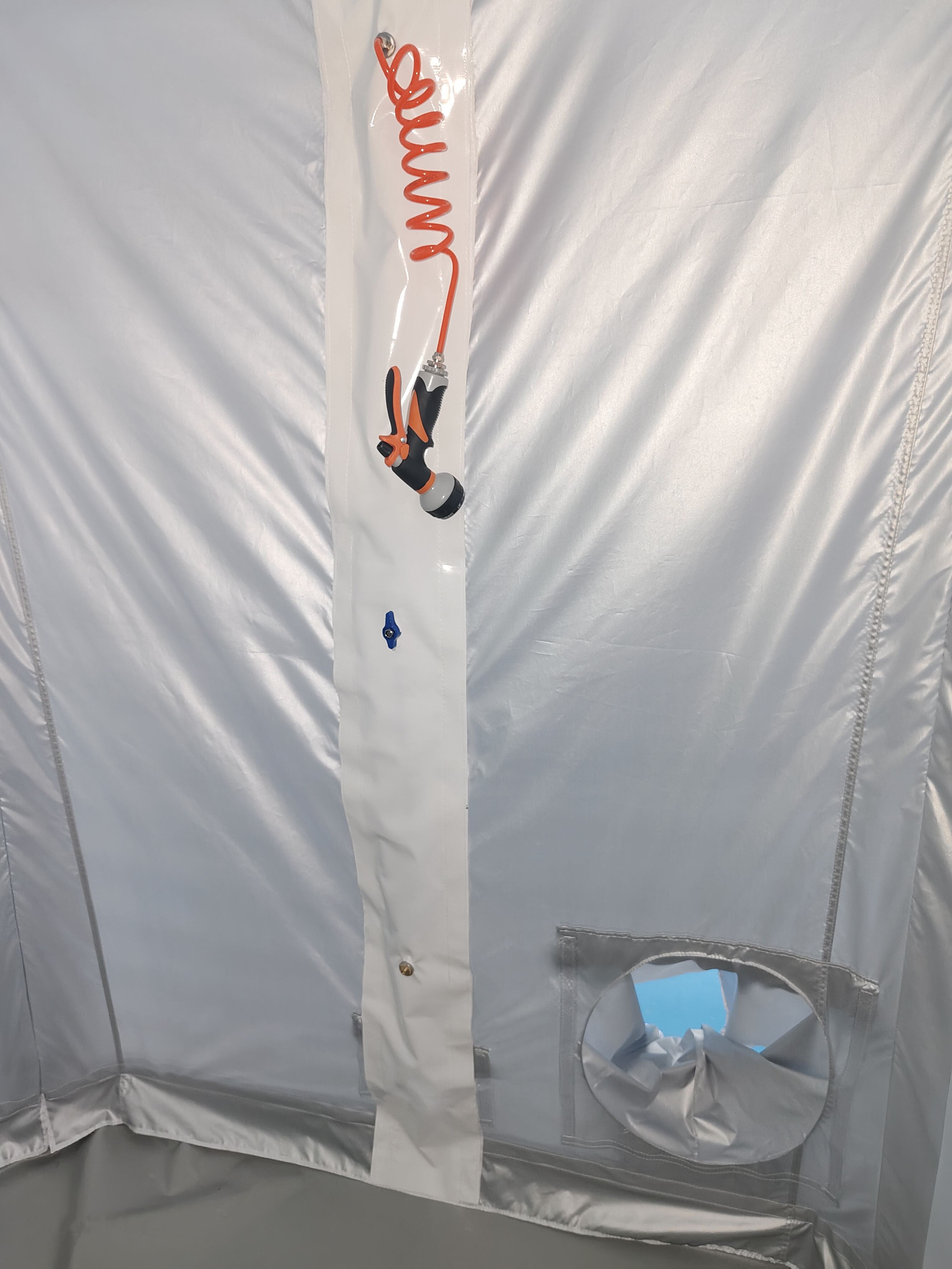 Tenda de descontaminação única de PVC branca