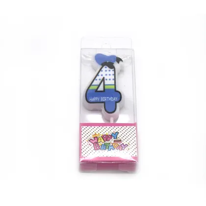 Cute animal party birthday number candle