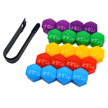 Universal 17/19mm & 21mm Car Tire Screw Wheel Decorative Plastic Nut Dust Protection Cover