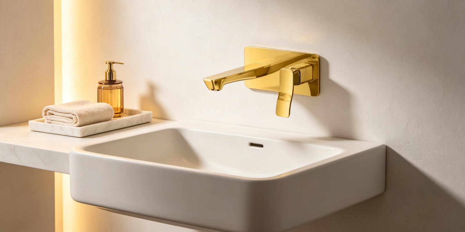 Wall mounted basin tap