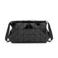 Rhomboid spliced geometric box bag with all-match one-shoulder cross-slung chain bright face bag
