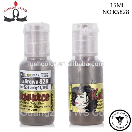 Kolorsource Economic StaBrown Permanent Makeup Pigments For Embroidery Eyebrow