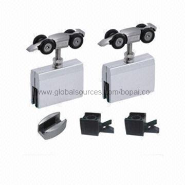 China-made Roller for Sliding Doors, Made of Aluminum with 2 Black Stoppers