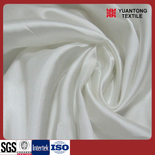 Weiß 100% Polyester Hochzeitsdekoration Satin Stoff