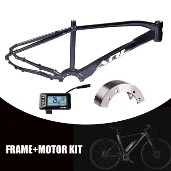 China Factory Cargo City Road E-Bike Frame MTB 6061 Aluminum Fat Stealth E-Bike Frame + Mid Drive E Kits