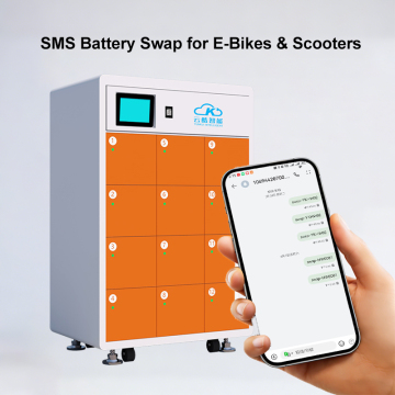 Yunku 12-bay SMS Orange Battery Swap Cabinet