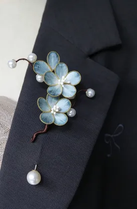 Guofeng niche velvet brooch