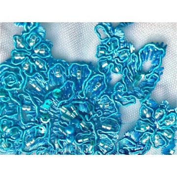 sparking sequin cord 3-in-1 handwork embroidery fabric