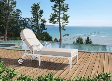 Outdoor Chaise Lounge Chair With Cushion