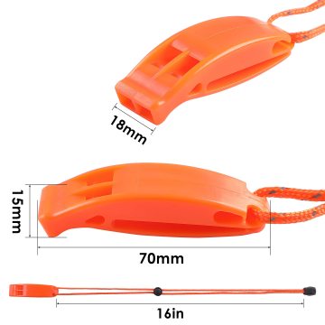 Adjustable Reflective Lanyard Safety Survival Whistle for Outdoor Hiking