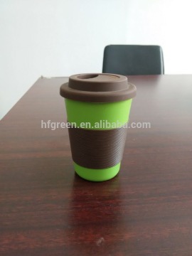 Degrade recycled alternative to plastic, Bamboo Fiber Cup,D7.5*H10.5cm
