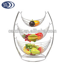 Wedding 3-Tier metal wire apple holder fruit holder fruit basket