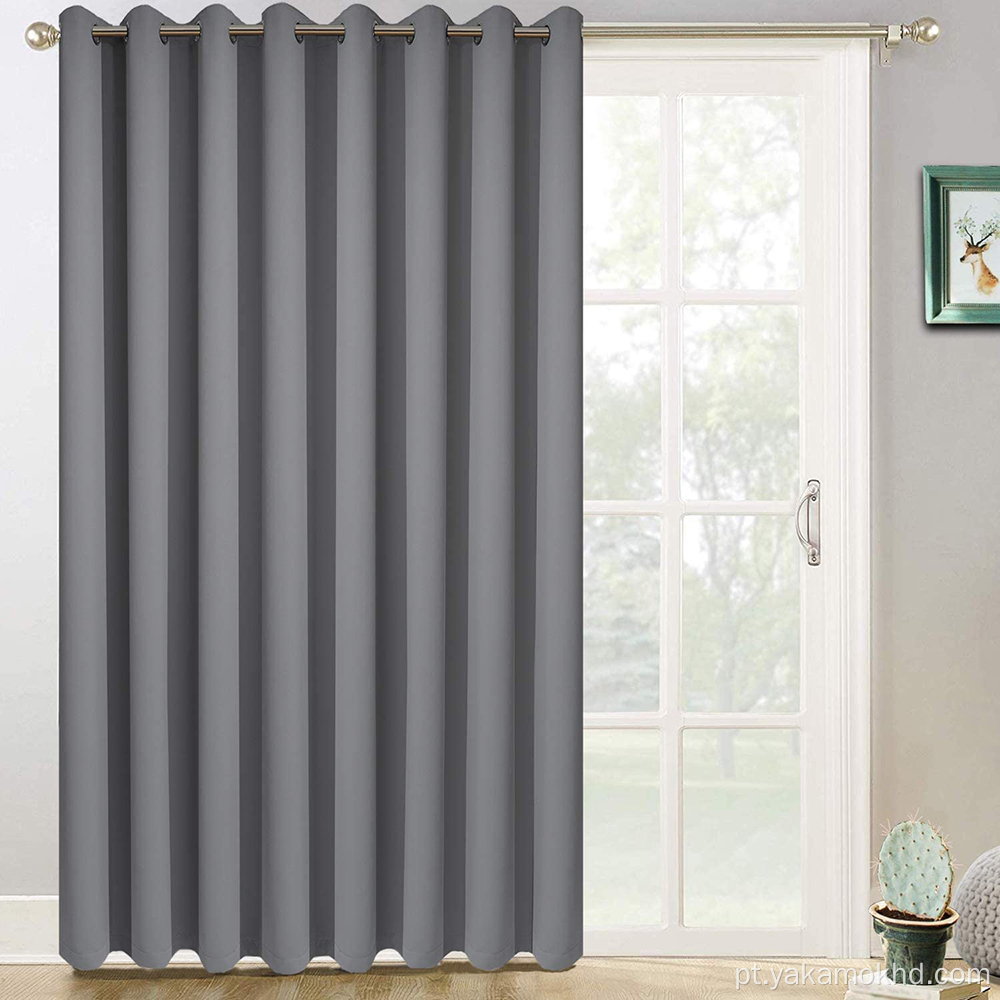 Cortinas cinza para porta deslizante