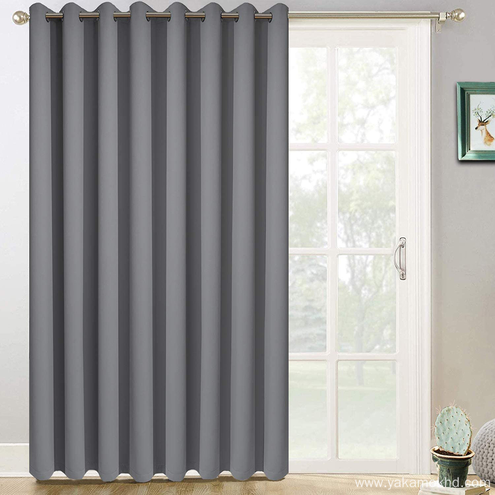 Grey Sliding Door Curtains
