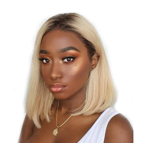 Colored Short Bob Lace Front Wigs Pink Blonde Purple Green Burgundy Transparent 13x4 HD Lace Front Human Hair Bob Wigs Remy Hair