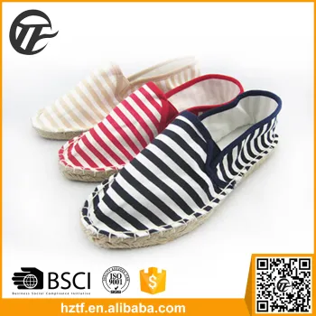 The colorful print stripes Slip on Espadrilles