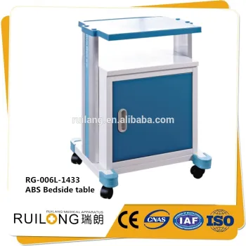 RG-006L Four Small Wheels ABS Mesa Carbon Steel Hospital Night Stand