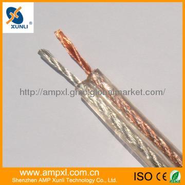 Shenzhen high quality PVC jacket clear speaker wire 18AWG