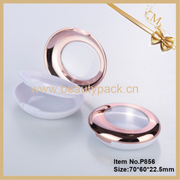 China manufacturer cosmetics compact gold with window