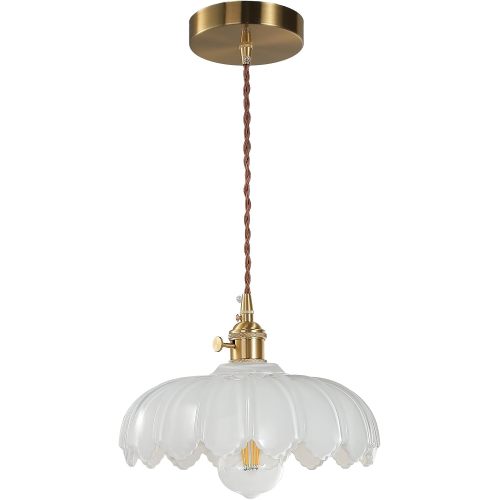 Milk glass shade LED light pendant lamp