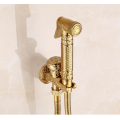 Antique Style Toilet Portable Hand Held Spray Faucet Set Muslim Toilet Bidet Brass Shower Shattaf